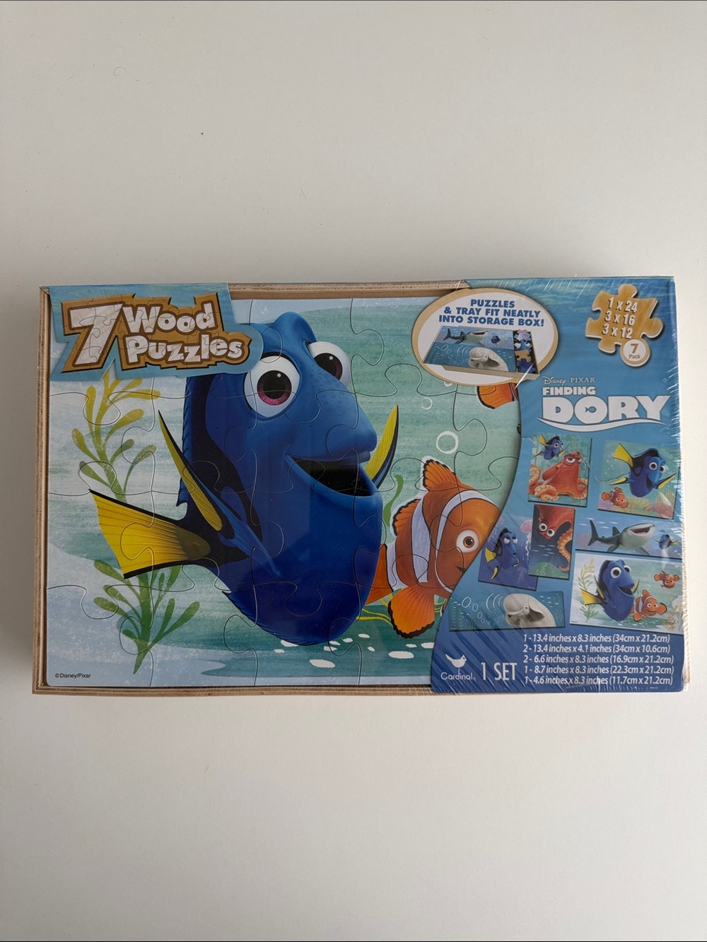 Disney Pixar Finding Dory - 7 Wood Puzzles Set - Nemo - Fish - Ocean - Brand New